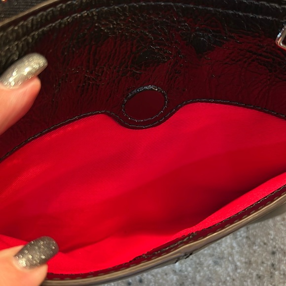 EUC Vtg HOBO International Polished Black Leather Mini Handbag - RARE FIND - Picture 10 of 16